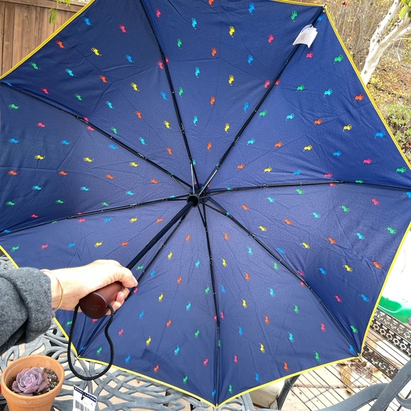 NWT polo ralph Lauren umbrella in pony color in blue 12 inches lengths - Picture 8 of 12